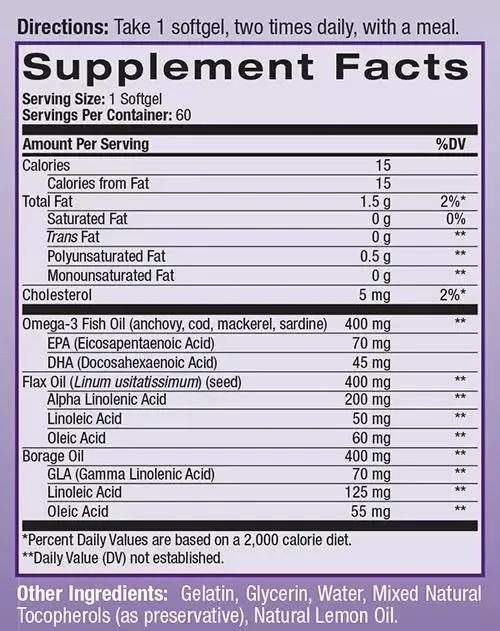 Омега 3-6-9 Natrol Omega 3-6-9 Complex з лимонним смаком, 1200 мг, 60 капсул