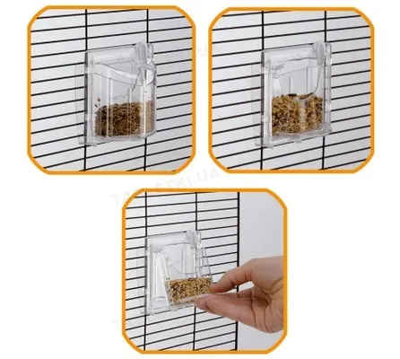 Годівниця для канарок і маленьких екзотичних птахів Ferplast Feeder Transparent Brava 1