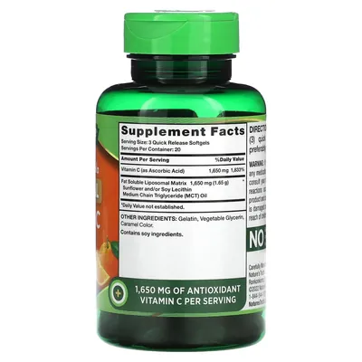 Вітамін С ліпосомальний Nature's Truth Liposomal Vitamin C, 60 капсул швидкого вивільнення