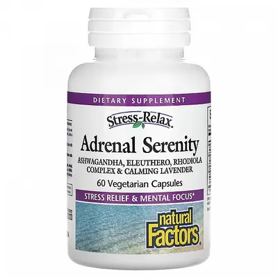 Комплекс від стресу Natural Factors Adrenal Serenity Stress-Relax, 60 капсул