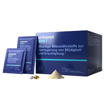 Витаминно-минеральный комплекс Ортомол Vital F для женщин гранулы со вкусом апельсина - капсулы - таблетки, курс 30 дней