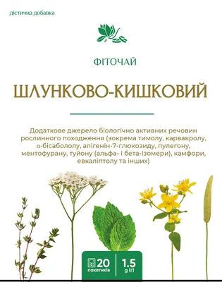 Фіточай шлунково-кишковий по 1,5 г №20 у філ.-пак. Ronpharm