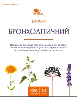 Фіточай Бронхолітичний по 1,5 г №20 у філ.-пак. Ronpharm