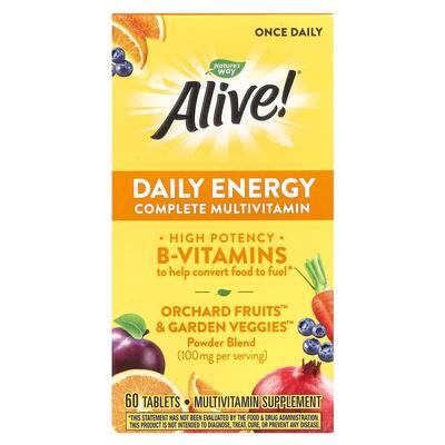 Мультивитамины Nature's Way Alive Daily Energy, 60 таблеток