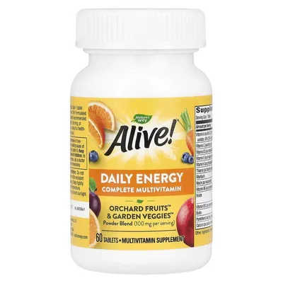 Мультивітаміни Nature's Way Alive Daily Energy, 60 пігулок