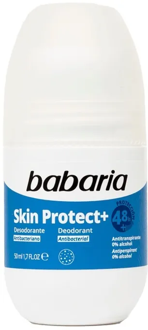 Дезодорант-антиперспірант кульковий Babaria Skin Protect+ 48h антибактеріальний, 50 мл