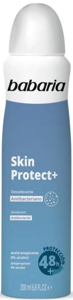 Дезодорант-антиперспірант спрей Babaria Skin Protect+ 48h антибактеріальний, 200 мл