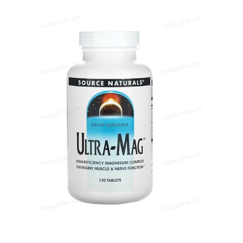 Ультра-Маг Source Naturals Ultra-Mag, 120 таблеток : инструкция + цена ...