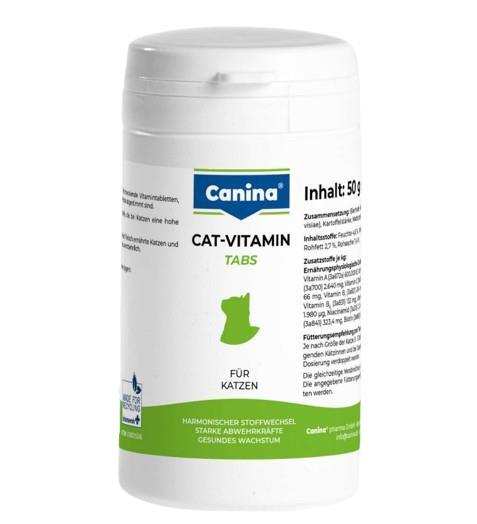 Витаминный комплекс для кошек Canina Cat-Vitamin Tabs, 50 г 100 таблеток