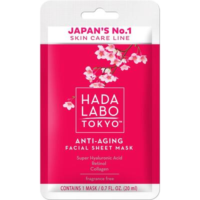 Маска для лица Hada Labo Tokyo Red тканевая антивозрастная, 1 шт