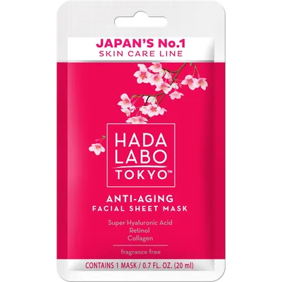 Маска для обличчя Hada Labo Tokyo Red тканинна антивікова, 1 шт