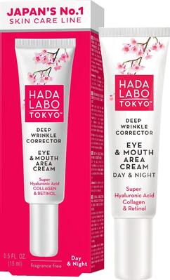 Крем для кожи вокруг глаз и рта Hada Labo Tokyo Red против морщин дневной, 15 мл