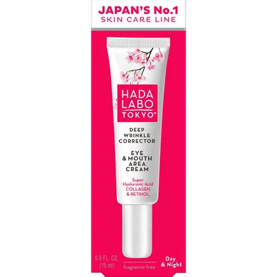 Крем для шкіри навколо очей та рота Hada Labo Tokyo Red проти зморшок денний, 15 мл