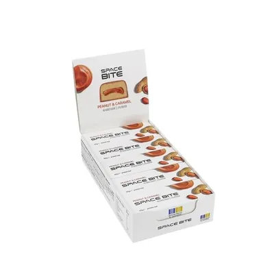 Батончик протеїновий Space Bite Protein Bar 27% протеїну арахіс та карамель, 10 штук по 45 г
