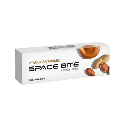 Батончик протеїновий Space Bite Protein Bar 27% протеїну арахіс та карамель, 10 штук по 45 г