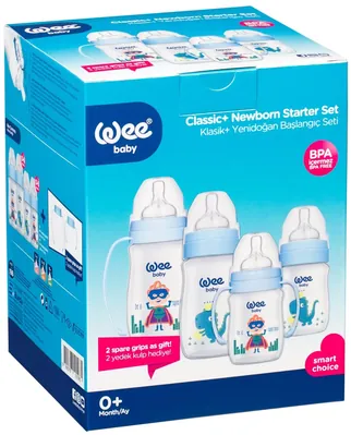 Набір Wee Baby Classic Plus (198) для годування новонароджених, блакитний