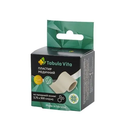 Пластир Tabula Vita на паперовій основі, 3,75 см х 500 см