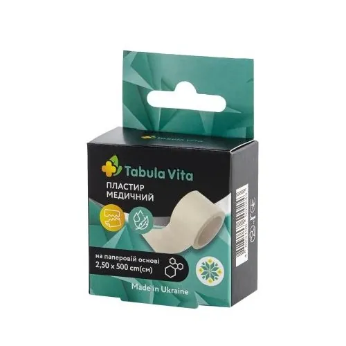 Пластир Tabula Vita на паперовій основі, 2,5 см х 500 см