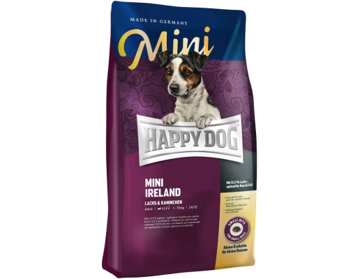 Корм сухой Happy Dog Mini Ireland для собак малых пород с лососем и кроликом, 300 г