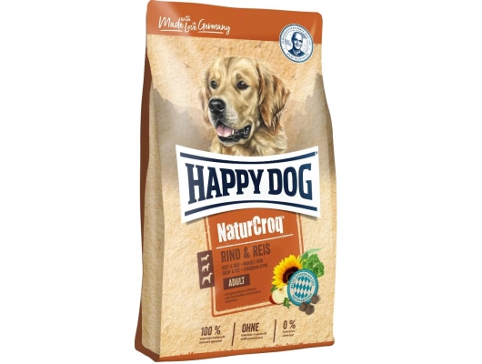 Корм сухой Happy Dog Natur Croq Rind&Reis для взрослых собак всех пород с говядиной и рисом, 15 кг