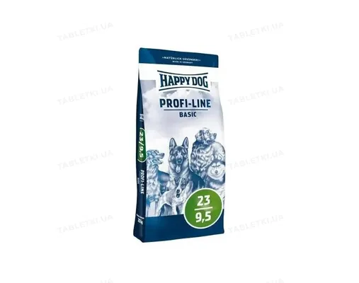 Корм сухий Happy Dog Profi-Line Basis 23/9,5 для дорослих собак усіх порід, 20 кг