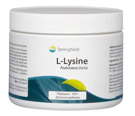L-Лізин Springfield L-Lysine порошок, 200 г