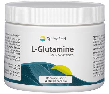 L-Глутамин Springfield L-Glutamine порошок, 250 г