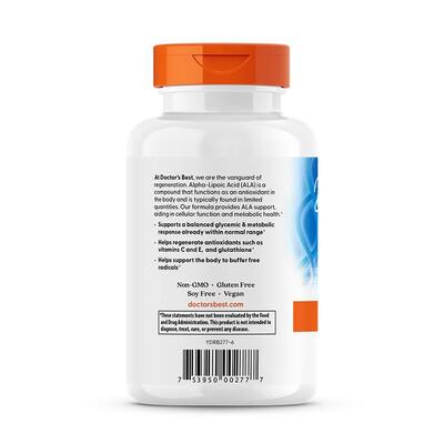 Альфа-липоевая кислота Doctor's Best Alpha-Lipoic Acid 300 мг, 180 капсул