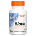 Вітаміни Біотин 10000 мкг Doctor's Best Biotin 10000 mcg (В7) , 120 вегетаріанських капсул