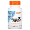 Витамин D3 2000IU Doctor's Best Vitamin D3, 180 желатиновых капсул
