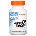 Вітамін D3 5000IU Doctor's Best Vitamin D3, 360 желатинових капсул