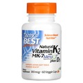 Вітамін K2 з D3 Doctor's Best Vitamin K2 plus Vitamin D3 180 мкг, 60 капсул