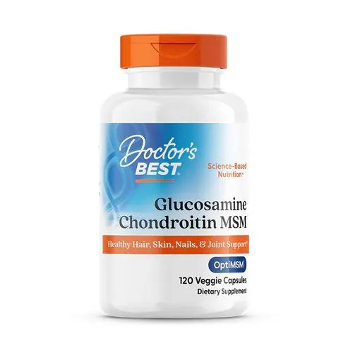 Глюкозамін хондроїтин МСМ Doctor's Best Glucosamine Chondroitin MSM with OptiMSM, 120 вегетаріанських капсул