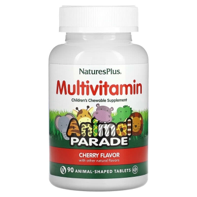Мультивитамины для детей Nature's Plus Source of Life Animal Parade, вишня, 90 таблеток