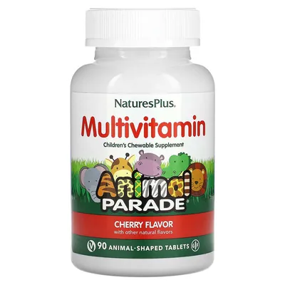 Мультивітаміни Nature's Plus Source of Life Animal Parade, вишня, 90 таблеток