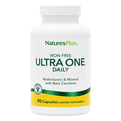 Мультивітаміни щоденні без заліза Nature's Plus Ultra One Iron Free, 90 капсул