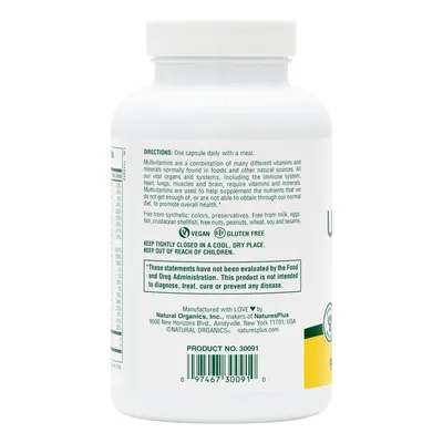 Мультивітаміни щоденні без заліза Nature's Plus Ultra One Iron Free, 90 капсул