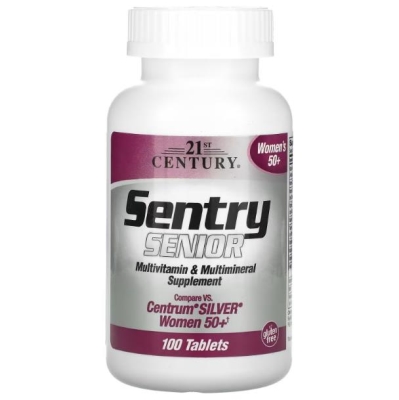 Мультивітаміни та мультимінерали для жінок 50+ 21st Century Sentry Senior Women's 50+, 100 таблеток