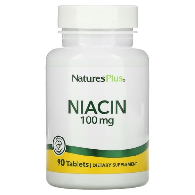 Ниацин Nature's Plus Niacin 100 мг, 90 таблеток