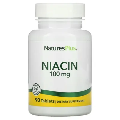Ніацин Nature's Plus Niacin 100 мг, 90 таблеток