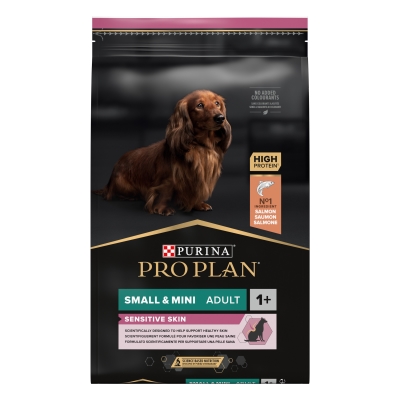 Корм сухой Purina Pro Plan Small & Mini Sensitive Skin с лососем, 7 кг