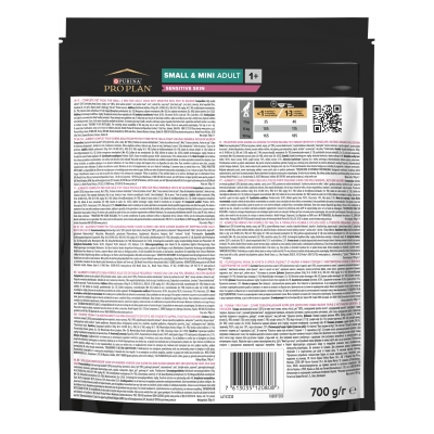 Корм сухой Purina Pro Plan Small & Mini Sensitive Skin с лососем, 700 г