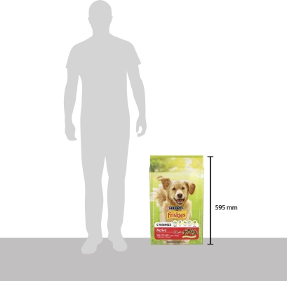 Корм сухий для дорослих активних собак Purina Friskies з яловичиною, 10 кг