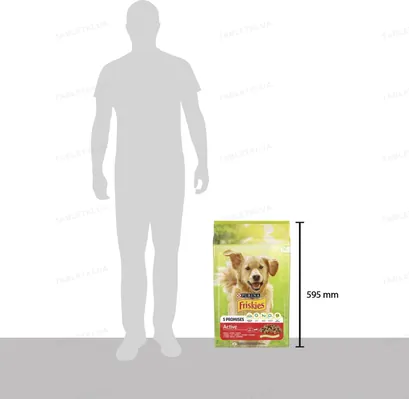 Корм сухий для дорослих активних собак Purina Friskies з яловичиною, 10 кг