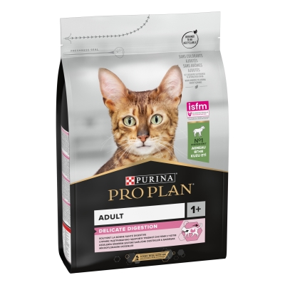 Корм сухой для взрослых кошек Purina Pro Plan Delicate Lamb со вкусом ягненка, 3 кг