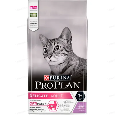 Корм сухий для дорослих котів Purina Pro Plan Delicate Turkey зі смаком індички, 1,5 кг