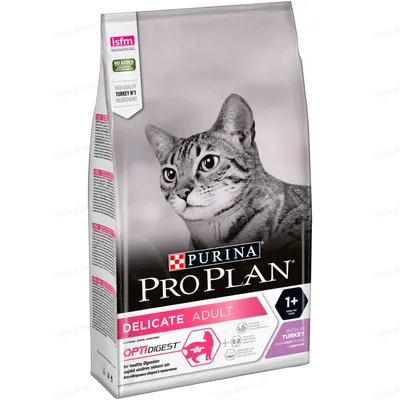 Корм сухий для дорослих котів Purina Pro Plan Delicate Turkey зі смаком індички, 1,5 кг