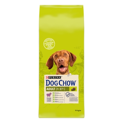 Корм сухий для дорослих собак Purina Dog Chow Adult Lamb зі смаком ягняти, 14 кг