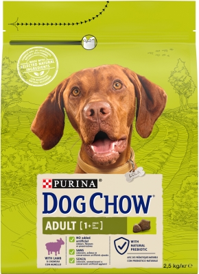 Корм сухий для дорослих собак Purina Dog Chow Adult Lamb зі смаком ягняти, 2,5 кг
