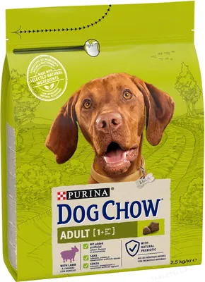 Корм сухий для дорослих собак Purina Dog Chow Adult Lamb зі смаком ягняти, 2,5 кг